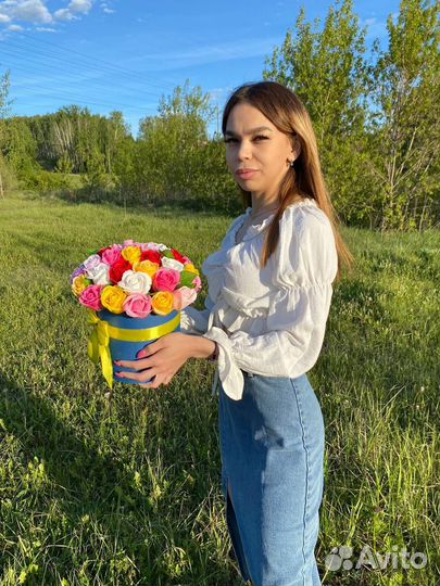 Розы цветы из мыла букет на день рождения юбилей