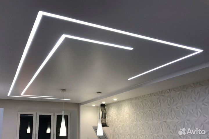 Натяжные потолки (без запаха и пыли)