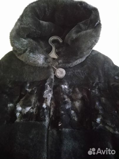 Шуба мутоновая с норкой