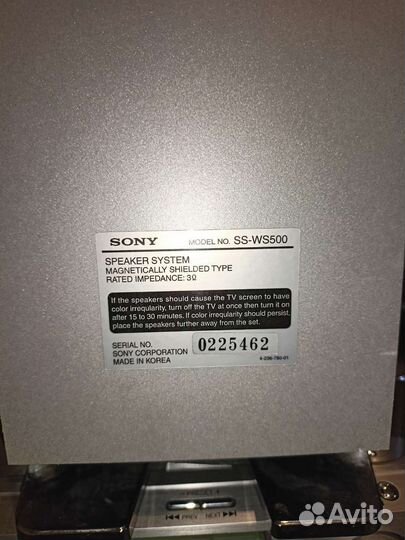 Домашний кинотеатр sony 5.1 и сабвуфер