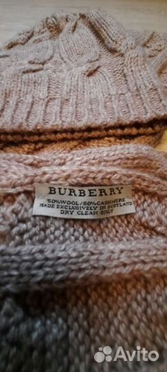 Женский шарф и шапка burberry