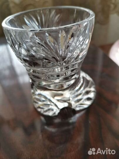 Рюмки сапожки хрусталь 9 шт