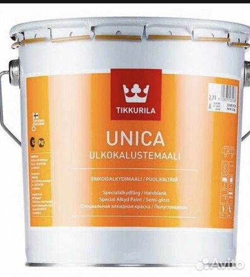 Краска Tikkurila Unica для ,пластика