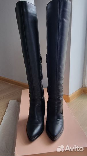 Сапоги кожаные зимние женские Эконика