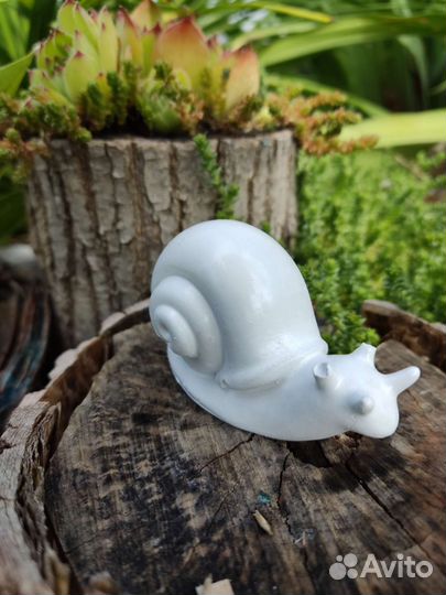 Фигурки из гипса (улитка, раковина, воробей)