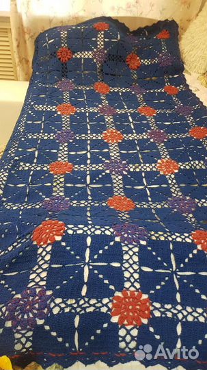 Покрывало на кроватьвязка ручная