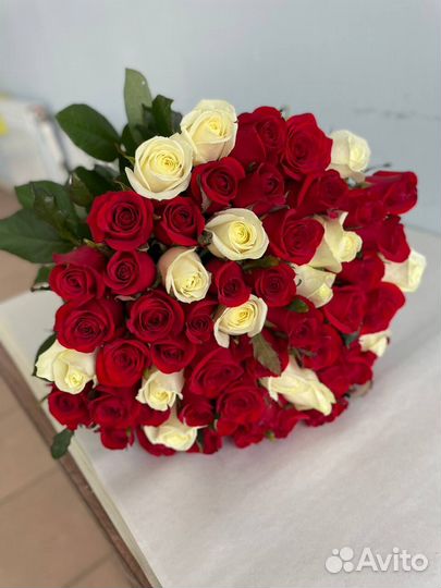 51 роза Розы Букет роз доставка 101 роза