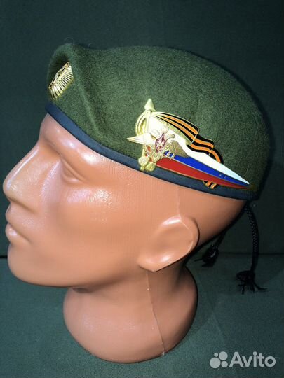 Берет отбитый оливковый общевойсковой с гербом РФ