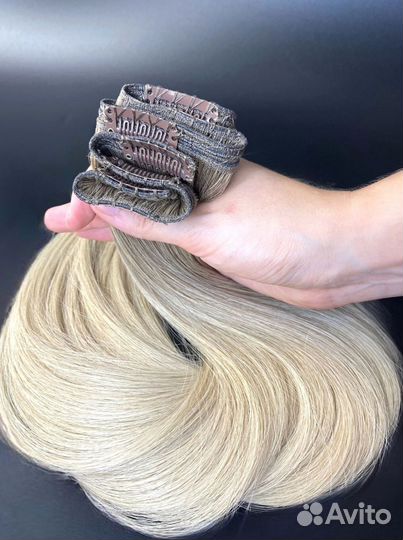 Волосы на заколках из натуральных волос