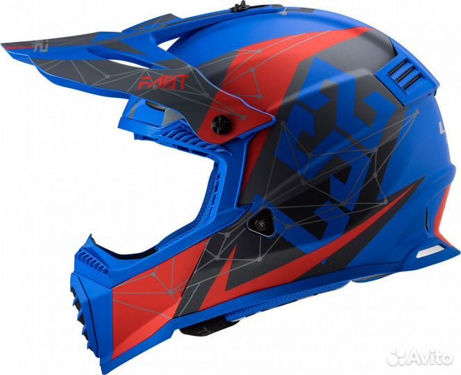 LS2 Мотошлем MX437 fast alpha (синий)