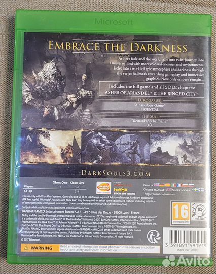Dark souls 3 III game of the year edition Xbox on