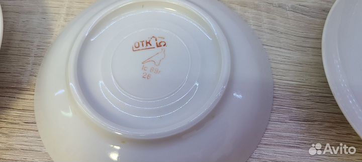 Блюдца, тарелки фарфор, дулево