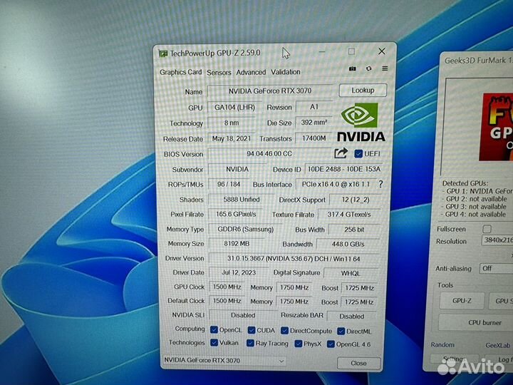 KFA2 GeForce RTX 3070 core