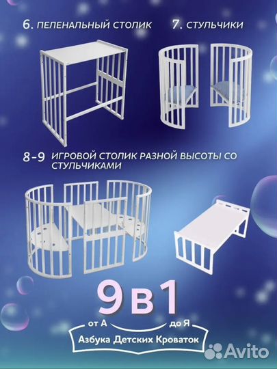 Детская кроватка трансформер