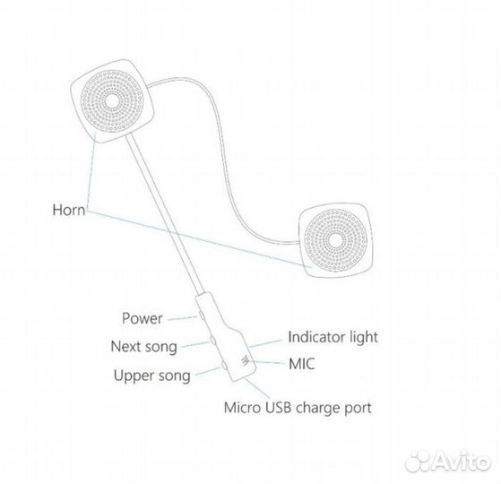 Гарнитура Bluetooth VR robot для мотошлема