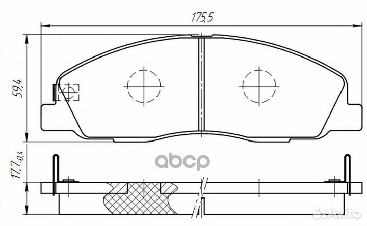 D517SM комплект дисковых колодок передних 4 шт