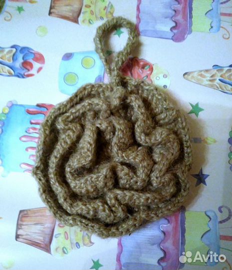 Мочалка из джута (ручная работа)