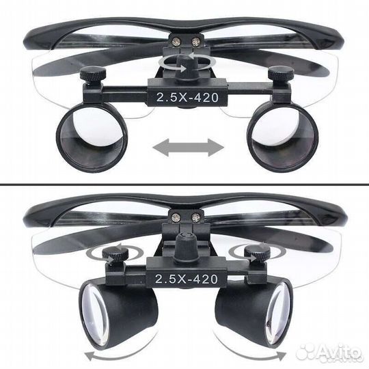 Бинокулярные очки с осветителем