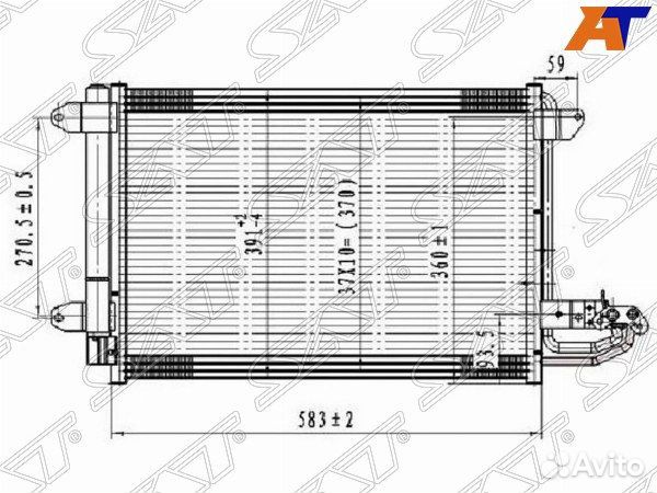 Радиатор кондиционера volkswagen jetta