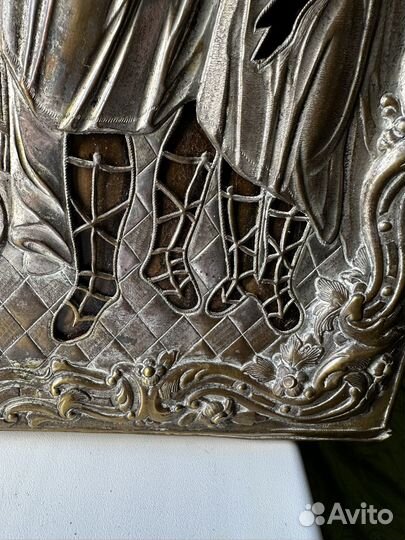 Храмовая икона с дарственной надписью и датой