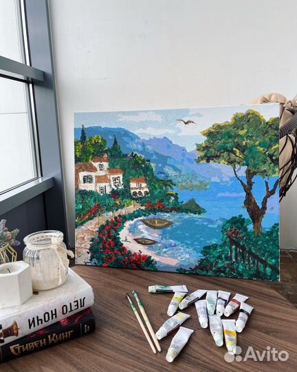 Картина маслом на холсте пейзаж, море