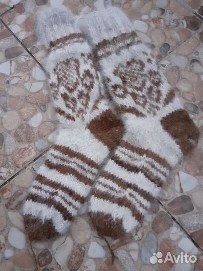 Носки вязаные мужские из собачьей шерсти