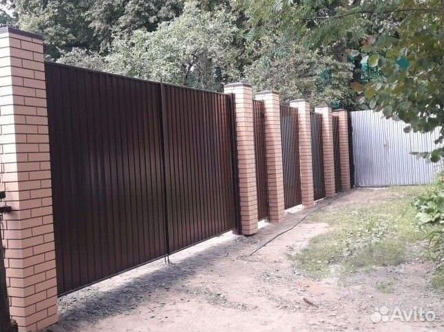 Забор 20м, профнастил, столбы пикс - под ключ