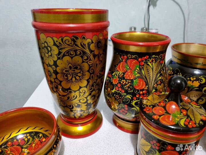 Ваза хохлома