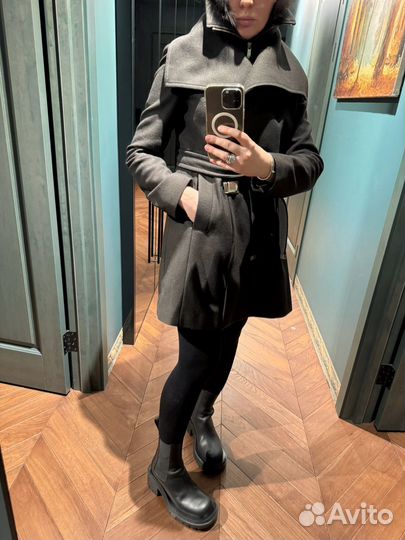 Pinko пальто шерсть коричневое