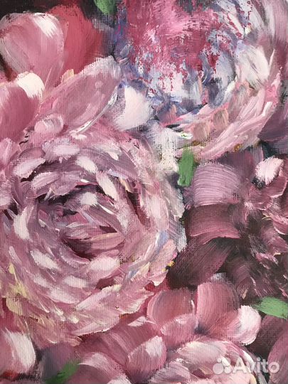 Картина маслом на холсте цветы