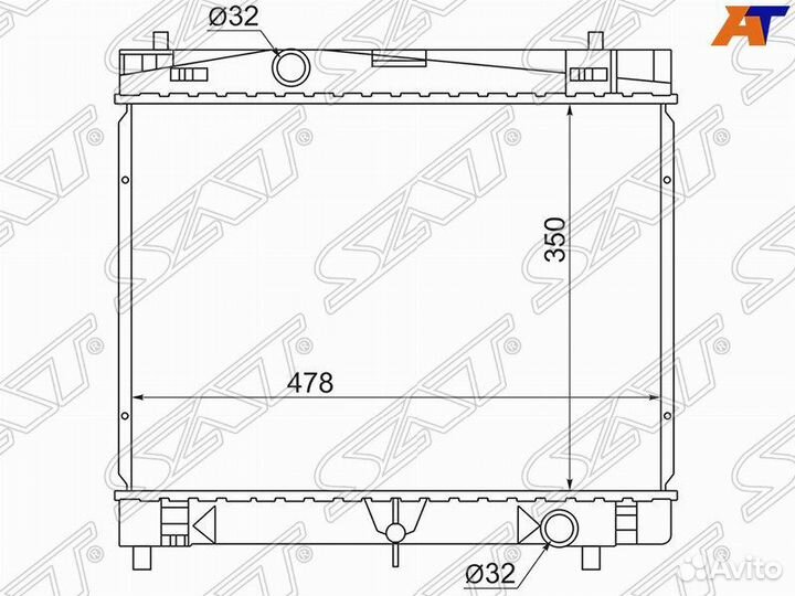 Радиатор охлаждения toyota yaris / vitz / ractis