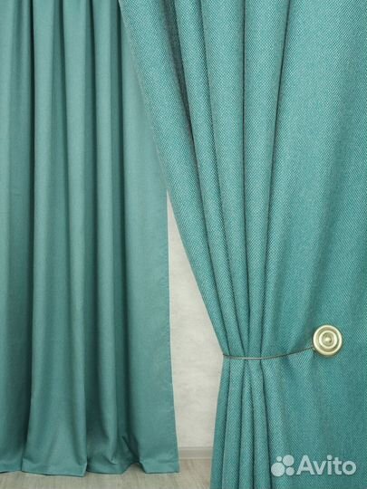 Готовые шторы бирюза