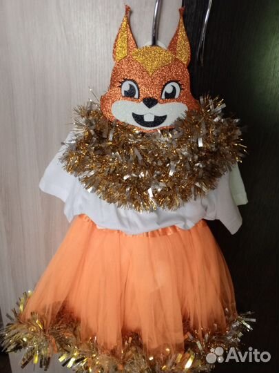 Новогодний костюм белка 116-134