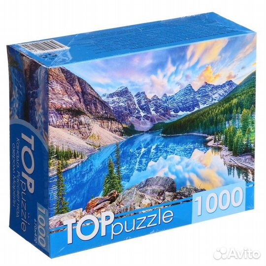 Пазл «Канада. Рассвет над озером Морейн», 1000 эле