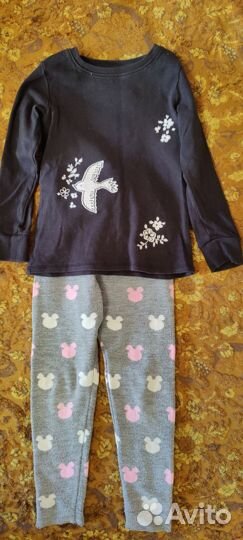 Тёплые вещи пакетом на девочку рост 100-110