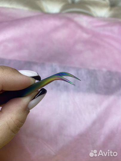 Пинцет для наращивания ресниц Изогнутый