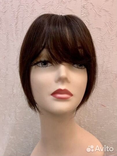 Накладка из натуральных волос+ подарок выпрямитель