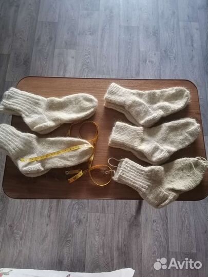 Носки ручной вязки шерстяные