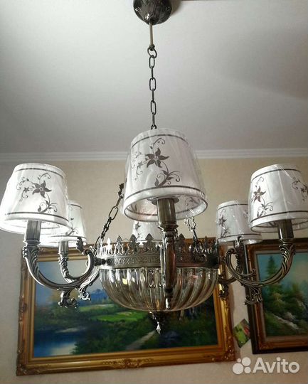 Люстра потолочная новая/337690/6+3