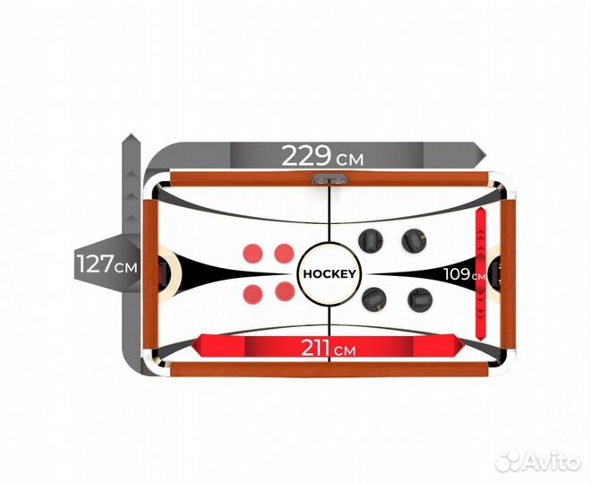 Игровой стол аэрохоккей DFC benedor