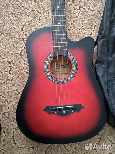 Акустическая гитара 6 струнная бу