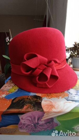Шляпа велюровая (фетровая) женская