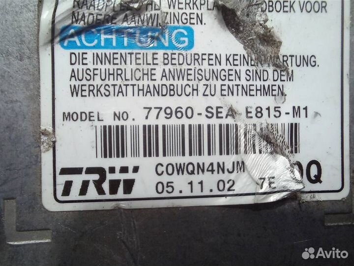 Блок управления AIR BAG honda Accord 7 CL7 CL9 20