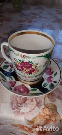 Чайная пара Вербилки Ваза лзхс Яновская винтажcсср