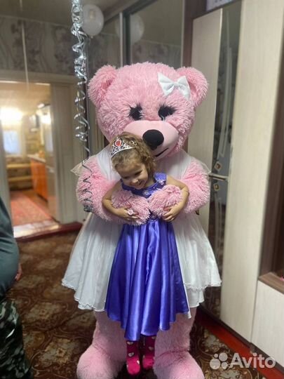 Белый мишка поздравление Тедди ростовая кукла