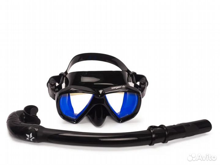 Набор для подводной охоты маска и трубка Неман Bk