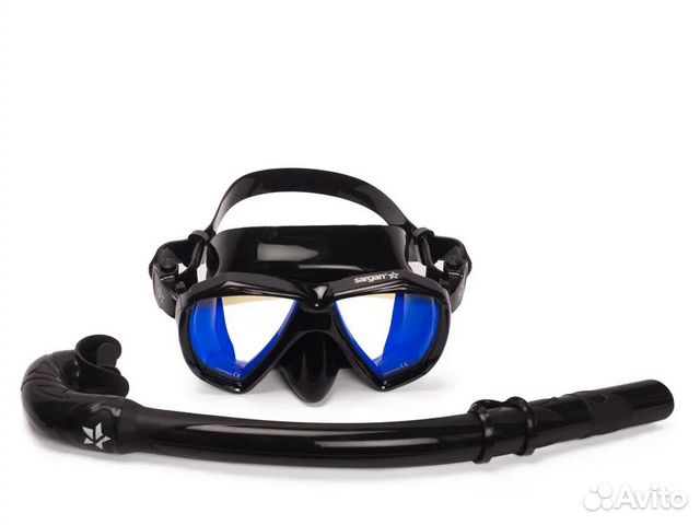 Набор для подводной охоты маска и трубка Неман Bk