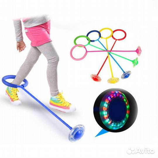 Скакалка с колёсиком на одну ногу