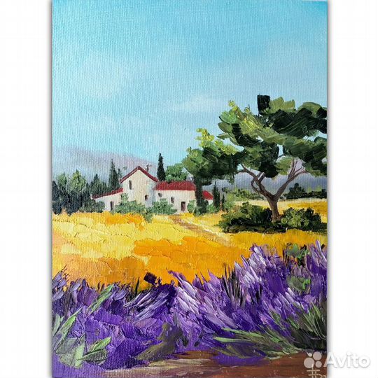 Картина Лето в Провансе, Полевые цветы,15 на 20 см