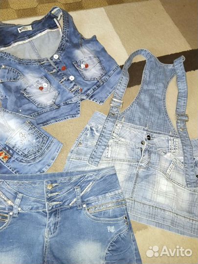 Джинсовые вещи для девочки подростка на 140